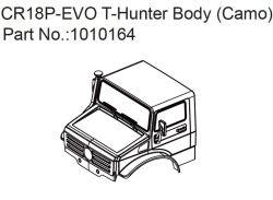 HBP240357 - (1010164) T-Hunter PC Body (camo) - EVO 1:18