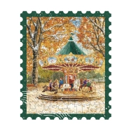 RoboTime Drevené puzzle Jesenný kolotoč