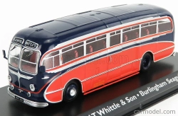 Edicola Leyland Tiger Cub Autobus Burlingham Seagull Coach Jt Whittle & Son 1951 1:72 Červená Černá