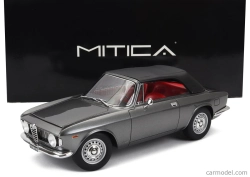Mitica Alfa romeo Giulia 1600 Gtc Cabriolet Closed 1964 – Interior Red 1:18 Grigio Met - Šedá