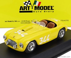 Art-model Ferrari 166 Mm N 344 Mille Miglia 1951 A.palmer - Z.ferravazzi 1:43 Yellow