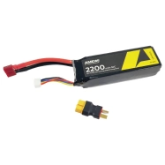 ROZBALENÉ – Li-Pol akumulátor 3S 11,1 V 2200 mAh 50C T-Dean + adaptér T-Dean/XT60