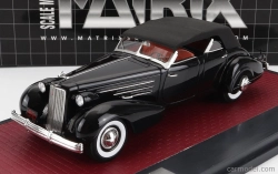 Modely v mierke Matrix Cadillac V16 Dual Cowl Sport Pheaton Cabriolet Closed 1937 1:43 Black