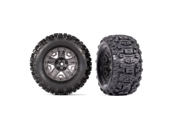 Kolesá Traxxas 2,8", hranatý sivý disk, pneumatiky Sledgehammer (2)