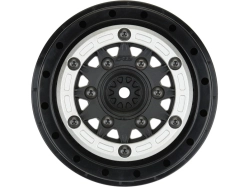 Pro-Line 2,2/3,0" Raid bead lock H12/H14 SC strieborná/čierna (2)