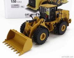 Dm-models Caterpillar Cat966gc Ruspa Gommata - Scraper Tractor Wheel Loader 1:50 Žlutá Černá