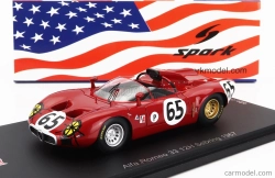 Spark-model Alfa romeo 33 Spider Team Autodelta N 65 12h Sebring 1967 A.de Adamich - T.zeccoli 1:43 Red