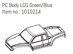 AB1010214 - PC Body LCG Green/Blue - GOAT