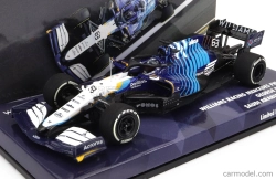 Minichamps Williams F1 Fw43b Mercedes M12 Eq Power+ Team Williams Racing N 63 Saudi Arabia Gp 2021 George Russel 1:43 biela svetlomodrá