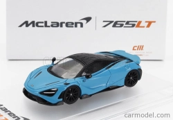 Cm-models Mclaren 765lt so závodnou sadou kolies 2020 1:64 svetlomodrá