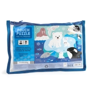 Mudpuppy Puzzle v taštičke Ľadoví priatelia 12 dielikov