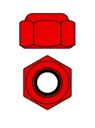 Hliníkové Nylon STOPmatky M2 - červené - 10 ks.