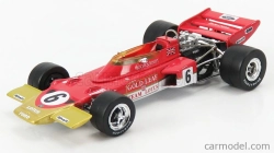 BAZAR - Quartzo Lotus F1  72c Team Lotus N 6 World Champion Winner French Gp 1970 Jochen Rindt 1:43 Červené Zlato