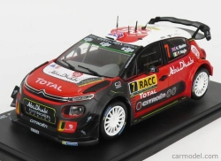 Edicola Citroen C3 Wrc Abu Dhabi N 7 Rally Rac Catalunya Costa Durada 2017 K.meeke - P.nagle 1:24 Černá Šedá Bílá