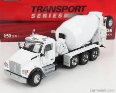 Dm-models Kenworth T880s Betoniera Tanker Cement Mixer Truck 4-assi 1990 1:50 Bílá