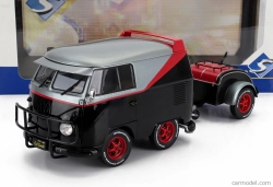 Solido Volkswagen T1 Van Kool Combi Sport s prívesom 1950 1:18 čierna strieborná červená