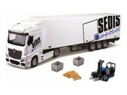ROZBALENÉ - Bburago Mercedes Benz Actros Lift and Load Sedis