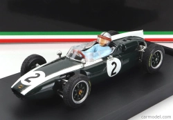 Brumm Cooper F1  T53 N 2 British Gp 1960 B.mclaren - With Driver Figure 1:43 Zelená Bílá