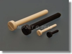 1316B Polyamidová skrutka M4x40 čierna s uzavretou priamou drážkou, 4ks