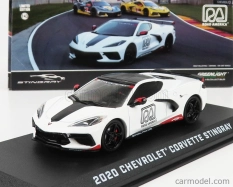Greenlight Chevrolet Corvette C8 Official Pace Car Road America 2020 1:43 Biela