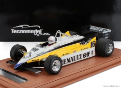 Tecnomodel Renault F1 Re30b V6 Turbo Team Renault Elf N 16 Winner Italy Gp (s figúrkou pilota) 1982 Rene Arnoux 1:18 Biela Žltá Čierna