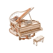 RoboTime 3D dřevěná skládačka hrací skříňky Kouzelné piano (mechanický pohon) - poškozený obal