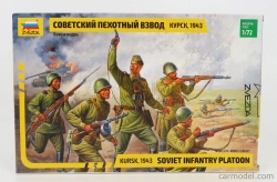 Zvezda Figúrky Soldati - Vojaci Vojenská sovietska pešia čata 1:72 /