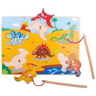 Bigjigs Toys Drevený chytač dinosaurov