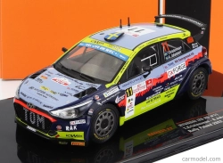 Ixo-models Hyundai I20 R5 N 11 Rally Polen 2022 T.kristensson - A.johansson 1:43 Svetlo modrá žltá červená čierna