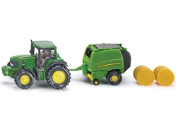 SIKU Blister - Traktor John Deere s lisom na balíky