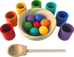 2Kids Toys Dúhové loptičky a poháriky 7 farieb