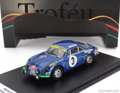 Trofeu Renault Alpine A110 N 3 Rally Montecarlo 1970 Jean Vinatier - Jean Francois Jacob 1:43 Blue
