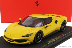 Bbr-models Ferrari 296 Gtb Hybrid 830hp V6 2021 - Con Vetrina - S vitrínou 1:18 Giallo Modena - žltá