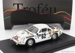 Trofeu Renault A110 Alpine N 62 Rally Montecarlo 1973 Thierry Sabine - Pierre Terry 1:43 Bílá