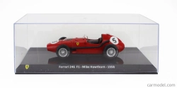 Edicola Ferrari F1 Dino 246 N 5 Majster sveta 1958 Mike Hawthorn - Con Vetrina - s vitrínou 1:24 červená
