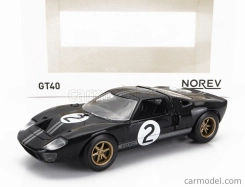 Norev Ford usa Gt40 Mkii 7.0l V8 Team Shelby American Inc. N 2 Winner 24h Le Mans 1966 B.mclaren - C.amon 1:43 Černá Stříbrná