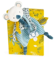 Doudou Darčeková sada – Hračka s úchytom na cumlík koala Yoca 20 cm – poškodený obal