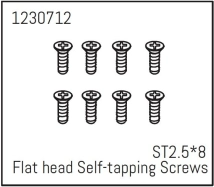 1230712 - Flat head Self-tapping screws ST2.5*8 (8) - Khamba
