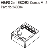 HBP240604 - Rx/ESC HB/FS Combo V1.5, konektor XT30