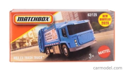 Mattel hot wheels Truck Mbx Ev Truck Trasporto Raccolta Rifiuti Urbani 2-assi 2012 1:64 Blue