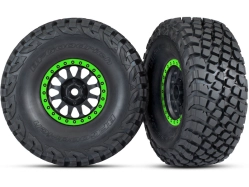 Traxxas kolo 3.2/2.2", disk Method Racing zelený, pneu Baja KR3 (2)