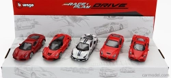 ROZBALENO - Bburago Ferrari Set 5x 488 Gtb - Enzo - 488 Pista - F-12 Berlinetta - Laferrari 1:64