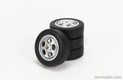 Kk-scale Accessories 4x  Wheels And Rims Set  For Porsche 1:18 Silver