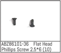 ABZ86101-36 - Flat Head Phillips Screw 2.5*6 - Mini AMT (10)