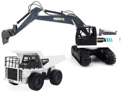 RC sada bagr a sklápěč HN559 1:24, bílá