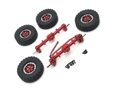 Kovová predná a zadná náprava + kolesá - Land Rover Adventure