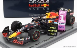 Spark-model Red bull F1  Rb18 Team Oracle Red Bull Racing N 1 Winner Japan Gp With Pit Board World Champion 2022 Max Verstappen 1:43 Matná Modrá Žlutá Červená
