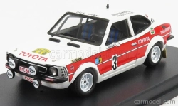 Trofeu Toyota Corolla N 3 Rally Sweden 1971 H.mikkola - A.hertz 1:43 Bílá Červená