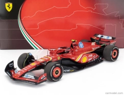 Bbr-models Ferrari F1 Sf-24 Team Scuderia Ferrari N 55 3rd Monaco Gp 2024 Carlos Sainz - Polifoam Packaging 1:18 Red Black
