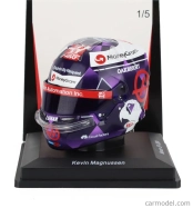 Spark-model Bell helmet Casco Helmet F1 Kevin Magnussen Team Haas N 20 Monaco Gp 2024 1:5 Modrá Violetová
